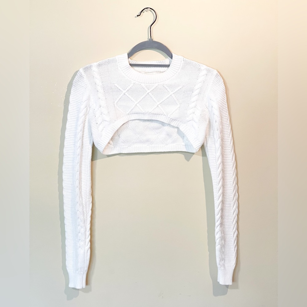 Tillys knitted long sleeve shoulder shrug